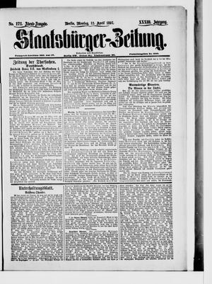 Staatsbürger-Zeitung on Apr 12, 1897