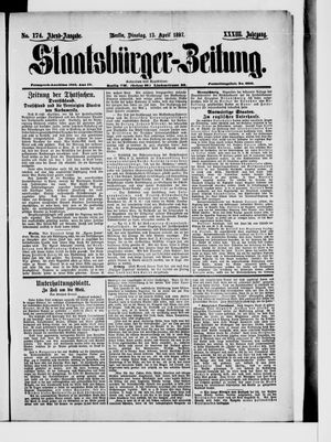 Staatsbürger-Zeitung on Apr 13, 1897