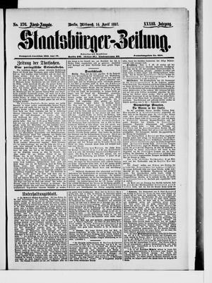 Staatsbürger-Zeitung vom 14.04.1897