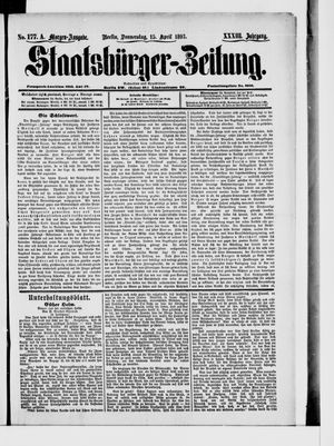 Staatsbürger-Zeitung on Apr 15, 1897