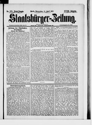Staatsbürger-Zeitung on Apr 15, 1897