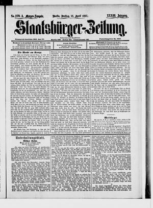 Staatsbürger-Zeitung on Apr 16, 1897
