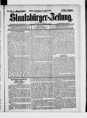 Staatsbürger-Zeitung on Apr 22, 1897