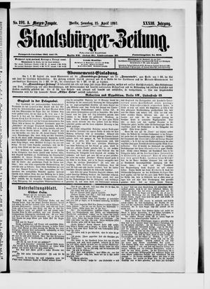 Staatsbürger-Zeitung vom 25.04.1897