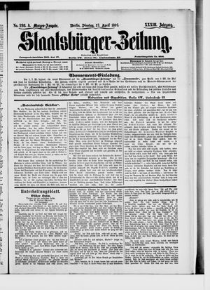 Staatsbürger-Zeitung vom 27.04.1897