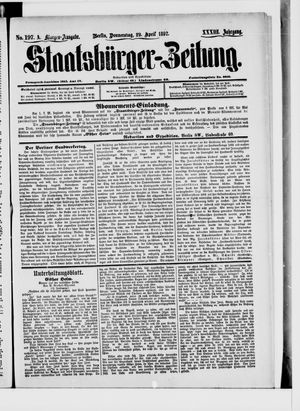 Staatsbürger-Zeitung vom 29.04.1897