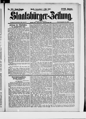 Staatsbürger-Zeitung on May 1, 1897