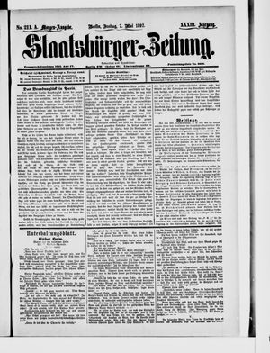 Staatsbürger-Zeitung vom 07.05.1897