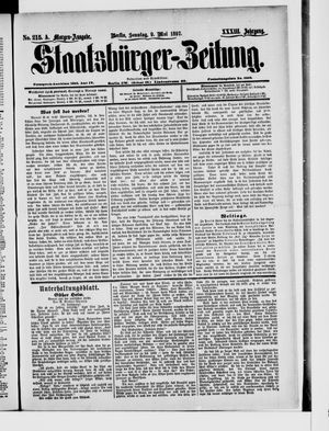 Staatsbürger-Zeitung vom 09.05.1897