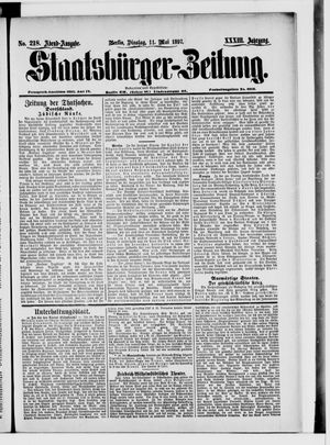 Staatsbürger-Zeitung vom 11.05.1897