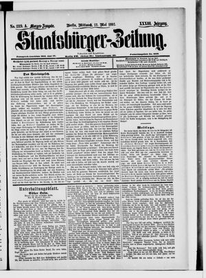 Staatsbürger-Zeitung on May 12, 1897