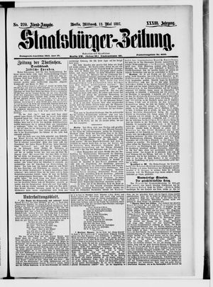Staatsbürger-Zeitung on May 12, 1897