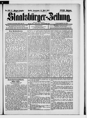 Staatsbürger-Zeitung vom 15.05.1897