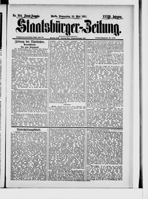 Staatsbürger-Zeitung vom 20.05.1897