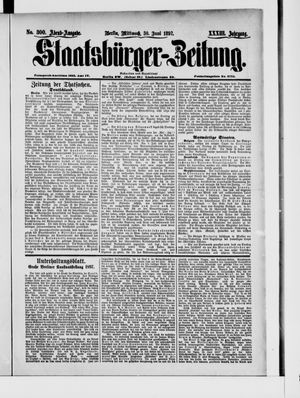 Staatsbürger-Zeitung vom 30.06.1897
