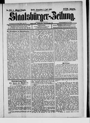 Staatsbürger-Zeitung on Jul 3, 1897