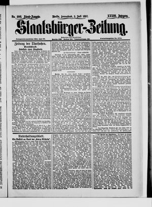 Staatsbürger-Zeitung on Jul 3, 1897
