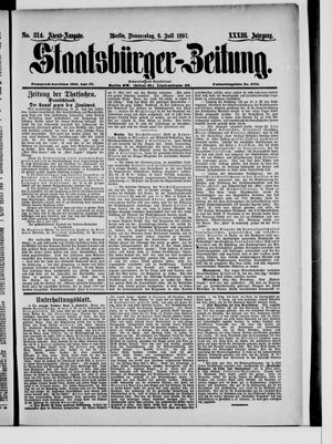 Staatsbürger-Zeitung vom 08.07.1897