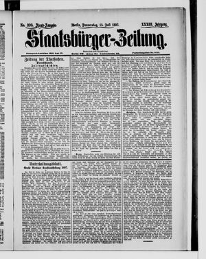 Staatsbürger-Zeitung vom 15.07.1897