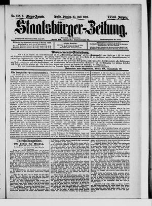 Staatsbürger-Zeitung vom 27.07.1897