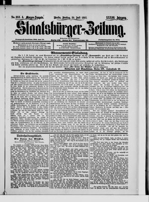 Staatsbürger-Zeitung on Jul 30, 1897