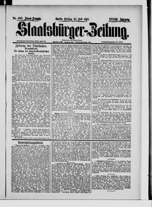 Staatsbürger-Zeitung on Jul 30, 1897