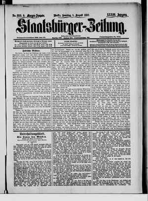 Staatsbürger-Zeitung on Aug 1, 1897