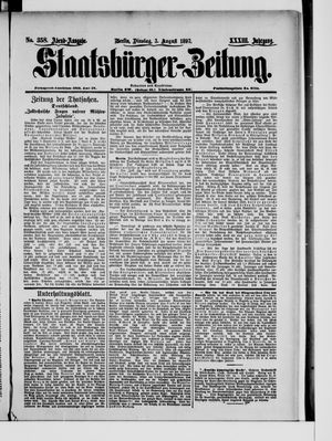 Staatsbürger-Zeitung vom 03.08.1897