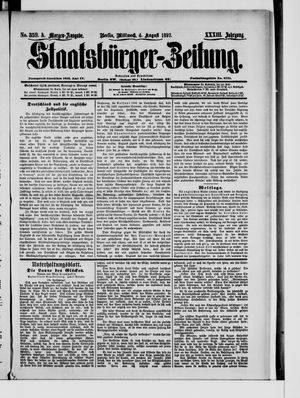 Staatsbürger-Zeitung vom 04.08.1897