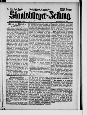 Staatsbürger-Zeitung vom 04.08.1897