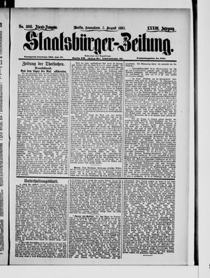 Staatsbürger-Zeitung vom 07.08.1897