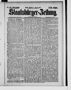 Staatsbürger-Zeitung vom 09.08.1897