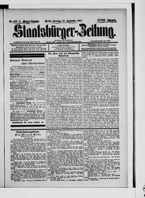 Staatsbürger-Zeitung vom 26.09.1897