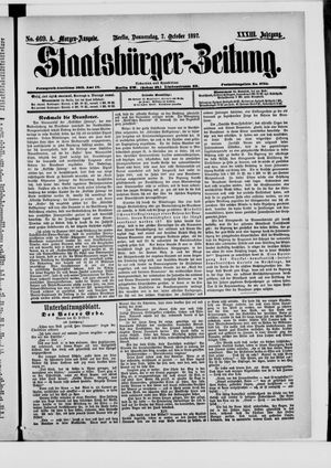 Staatsbürger-Zeitung vom 07.10.1897