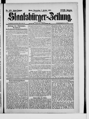 Staatsbürger-Zeitung vom 07.10.1897
