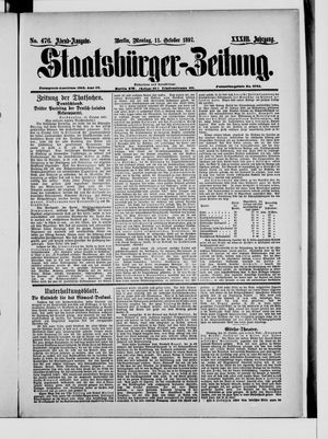 Staatsbürger-Zeitung vom 11.10.1897