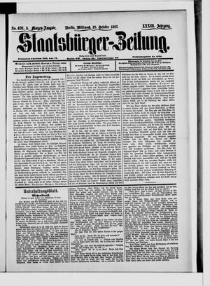 Staatsbürger-Zeitung vom 20.10.1897