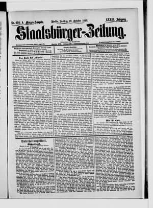 Staatsbürger-Zeitung vom 22.10.1897