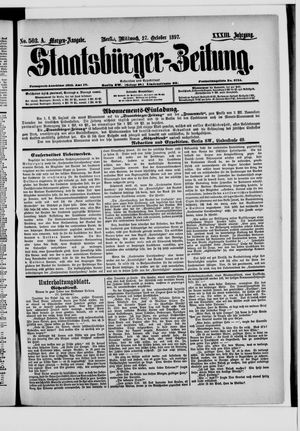 Staatsbürger-Zeitung vom 27.10.1897