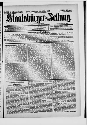 Staatsbürger-Zeitung vom 28.10.1897