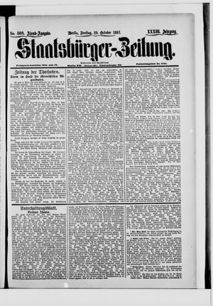 Staatsbürger-Zeitung on Oct 29, 1897