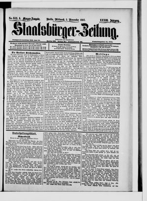 Staatsbürger-Zeitung vom 03.11.1897