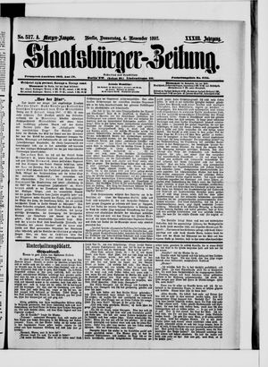 Staatsbürger-Zeitung vom 04.11.1897
