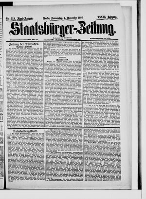 Staatsbürger-Zeitung vom 04.11.1897