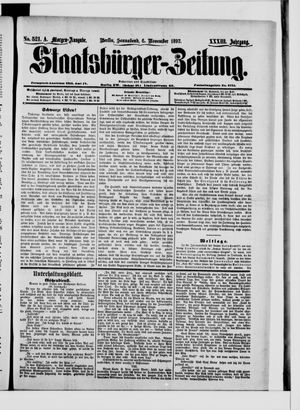 Staatsbürger-Zeitung vom 06.11.1897