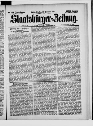 Staatsbürger-Zeitung vom 16.11.1897