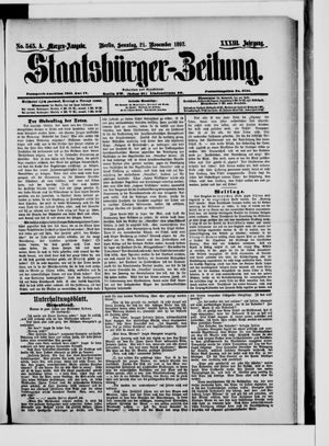 Staatsbürger-Zeitung on Nov 21, 1897