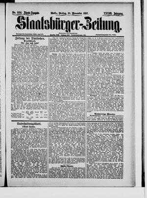 Staatsbürger-Zeitung vom 26.11.1897