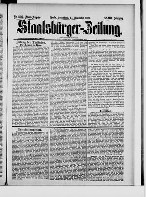 Staatsbürger-Zeitung vom 27.11.1897