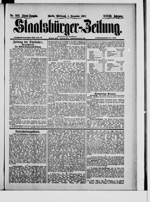 Staatsbürger-Zeitung vom 01.12.1897